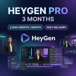 HeyGen Pro | Private Account | 3 Months | 2,000 Credits/Month |