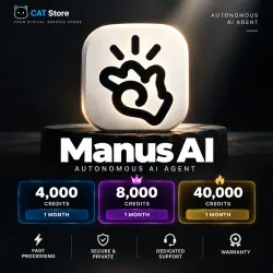 Manus AI | 4,000 • 8,000 • 40,000 Credits | 1 Month • Upgrade / Ready Account • Warranty