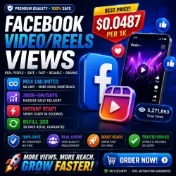 Facebook Video/Reels Views ~ Max Unlimited ~ 300k-5M/days ~ Instant ~ 𝗥𝗘𝗙𝗜𝗟𝗟 30D - $0.0487 per