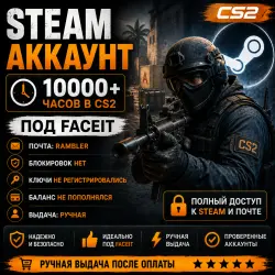 Steam CS:GO Account with 10,000+ Hours, Faceit Access and Rambler Email