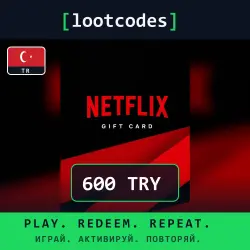 Netflix Gift Card — TRY 600 Netflix — Türkiye