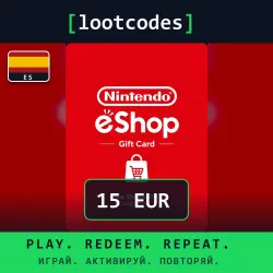 Nintendo eShop Gift Card — EUR 15 — Nintendo Switch — Spain