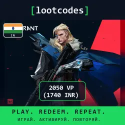 Riot Valorant Gift Card — 2050 VP (1740 INR) — Mobile — India