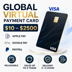 Global Virtual Prepaid Visa Card | $10–$2500 | Instant Delivery | Top-Up | 5Y