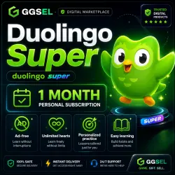 Duolingo Super | 1 month | personal subscription