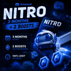 Discord Nitro FULL (3 MONTHS + 2 BOOSTS) AUTO-DELIVERY 24/7 TRIAL