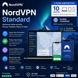 NordVPN Standard 2 Years Subscription [10 Devices / Global]