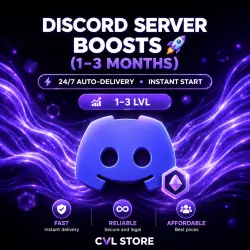 DISCORD SERVER BOOSTS (1–3 MONTHS) 24/7 AUTO-DELIVERY | INSTANT BOOST | LVL 1-3