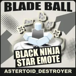 Black Ninja Star Emote [Legendary] — Blade Ball