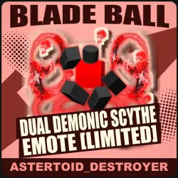 Dual Demonic Scythe Emote [Limited] [Limited] — Blade Ball