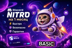 ⛎NITRO BASIC 1 МЕСЯЦ ⛎🎉БЕЗ СЛЁТОВ🎉