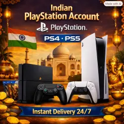 Indian PlayStation Account — PS4 / PS5, 24/7 Instant Delivery