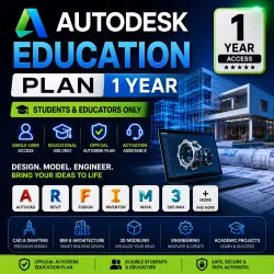 Autodesk Education — 1 Year — AutoCAD, Revit & More