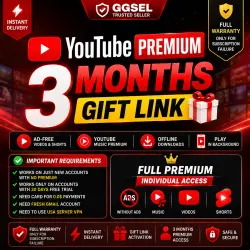YouTube Premium — 3 Months — Ad-Free — New Account