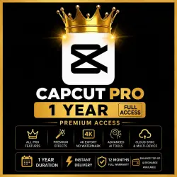 CapCut Pro 1 Year | 650 AI Credits/Month | Top-Up Available