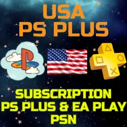 PS PLUS Subscription Plus Sony Essential, Extra, Deluxe, EA Play 1, 3, 12 months PSN USA America