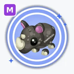 Black Rhino | Rare, Mega Neon | Adopt Me! — Roblox, лот №274371