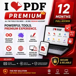 iLovePDF Premium — 12 Months — Full Access — 2,000 AI Credits