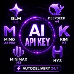 API key GLM 5.3 • Deepseek v4 • Mimo 2.5 pro • Kimi K3 • Minimax M3 • hy3|AUTO-ISSUAN