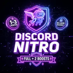 Discord Nitro Full (1-3 Months) + 2 Boosts | Link + Card Included