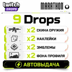 9 / 9 2 WEAPON SKINS, 2 STICKERS, 2 EMBLEMS, 2 PROFILE BACKGROUNDS AUTOMATIC DELIVERY