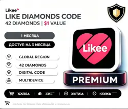 Likee 42 Diamond Recharge Code - $1 | Global Validity | Gift Card