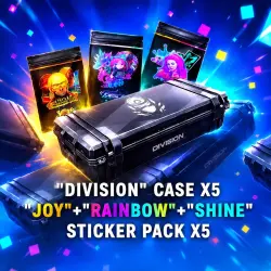 "Division" Case x5 "Joy"+"Rainbow"+"Shine" Sticker Pack x5 ПО ID