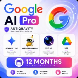 24/7 | Google AI Pro – 12 Months Access | Instant Activation on your Account
