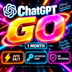 ChatGPT Go | 1 Month | AUTO 24/7 | No Password Required | 30-Day Support