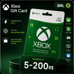 24/7 | Xbox Top-up Card | Brazil | 5–200 BRL | Instant Delivery