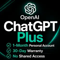 ChatGPT Plus — 1-Month Personal Account | 30-Day Warranty | No Shared Access | Ready to Use