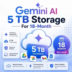 GEMINI GOOGLE AI PRO + 5TB 18 MONTHS ON YOUR ACCOUNT GIFT LINK