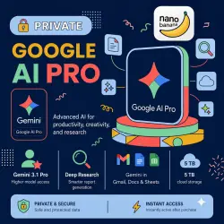 Google AI Pro – 12 Months Access | Instant Activation on Your Personal Gmail