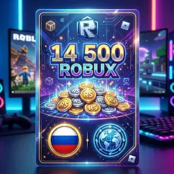 РОБЛОКС ROBLOX 14500 РОБУКСОВ РОССИЯ + МИР КЛЮЧ, лот №207426