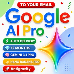 24/7 Instant | Google AI Pro 12 Months on Your Mail | Gemini 3.1 Pro | 5TB | Antigravity 2.0