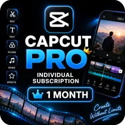 CapCut Pro Subscription All Device - 1 Month - Private Account (Global)