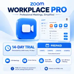 Zoom Workplace Pro | 1/3/6/12 Months / 14-Day Trial | Prepaid | Ready Account / Upgrade Your Account