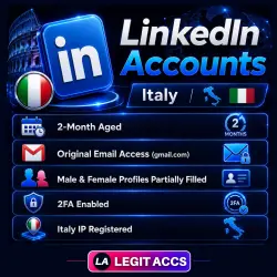 LinkedIn Accounts Italy | 2-Month Aged | Original Email Access (gmail.com) | 2FA Enabled | Italy IP