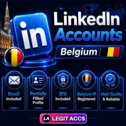 LinkedIn Accounts Belgium | Email Included | Partially Fillied Profile | 2FA Included | Belgium IP