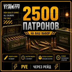 2500 Любых Патронов | PVE | Любой Калибр | Через рейд — Escape from Tarkov, лот №260563