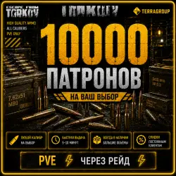 10000 Любых Патронов | PVE | Любой Калибр | Через рейд — Escape from Tarkov, лот №260565
