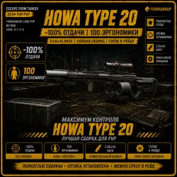 HOWA TYPE 20 MONSTER | -100 ОТДАЧИ | 100 ЭРГОНОМИКИ | 5.56x… — Escape from Tarkov, лот №260572
