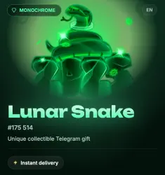 STAND OUT!! | COLOR$$$ | Lunar Snake NFT | MONOCHROME