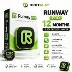 Runway Pro 12 Months | 2,250 Credits/Month | Official Redeem Code | Your Account