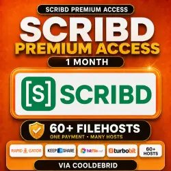 Scribd Premium Account – 1 Month | 60+ Filehosts
