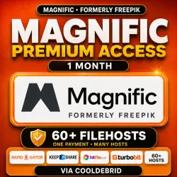 Magnific (Formerly Freepik) Premium Account – 1 Month | 60+ Filehosts