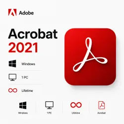 Adobe Acrobat Pro DC 2021 Key - 1 PC Windows - Permanent Activation