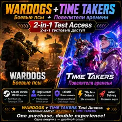 2-in-1 WARDOGS + TIME TAKERS Playtest STEAM Account 24/7 Automatic Delivery
