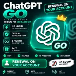 ChatGPT Go — 1 Month Subscription Renewal | On Your Account | No Login Required