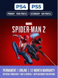MARVEL'S SPIDER-MAN 2 PS5 | Primary / Secondary | PERMANENT, not rental | 12 mo. warranty